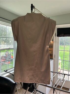 fab'rik Taupe Short Sleeve Shift Dress